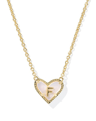 Kendra Scott Jewelry - Necklaces Heart Letter F Gold Ivory MOP Short Pendant Necklace