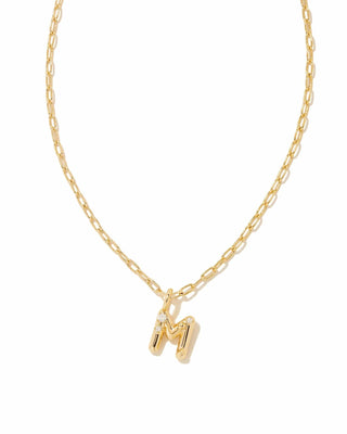 Kendra Scott Jewelry - Necklaces M Crystal Letter Pendant Necklace Gold