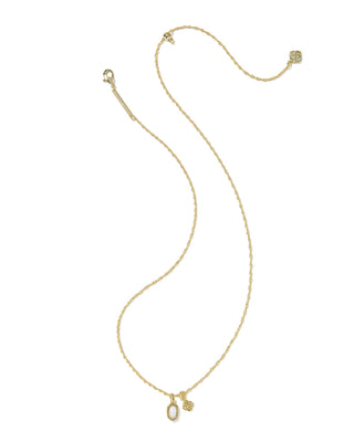 Kendra Scott Jewelry - Necklaces Mini Elisa & Dira Gold Necklace White Lab Grown Opal