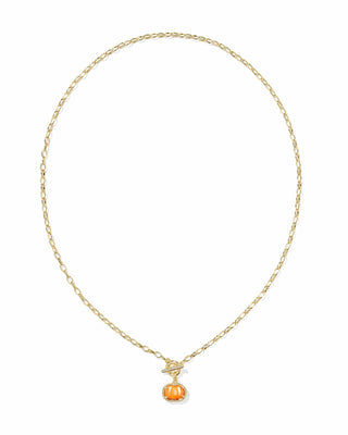 Kendra Scott Jewelry - Necklaces Pumpkin Short Pendant Gold Orange Mother Of Pearl