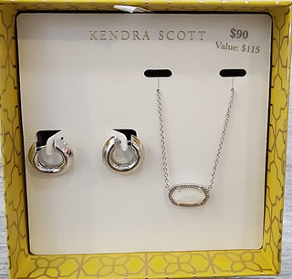 Kendra Scott Jewelry - Necklaces Silver Boxed Elisa Mikki Gift Set Ivory MOP Gold Or Silver