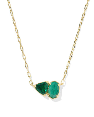 Kendra Scott Jewelry - Necklaces Tatum Gold Short Pendant Necklace Green Mix