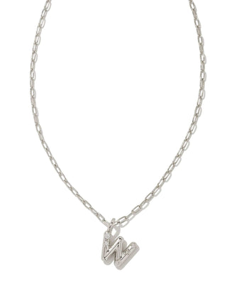 Kendra Scott Jewelry - Necklaces W Crystal Letter Pendant Necklace Silver