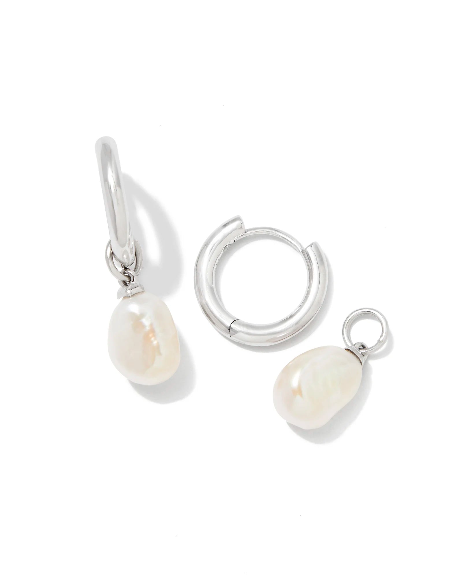 Willa Pearl Huggie Earrings Gold or Silver