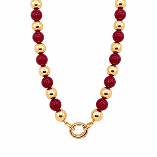 Kenze Penne, Inc. Jewelry - Necklaces Beaded Charm Necklace Burgundy