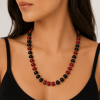 Kenze Penne, Inc. Jewelry - Necklaces Game Day Beaded Necklace Black/Red