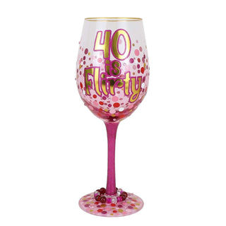 Lolita Glasses Home - Drinkware 40 is Flirty Lolita Wine Glass