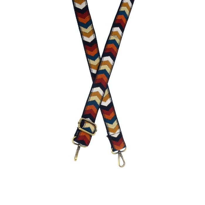 Multi Color Chevron Guitar Strap