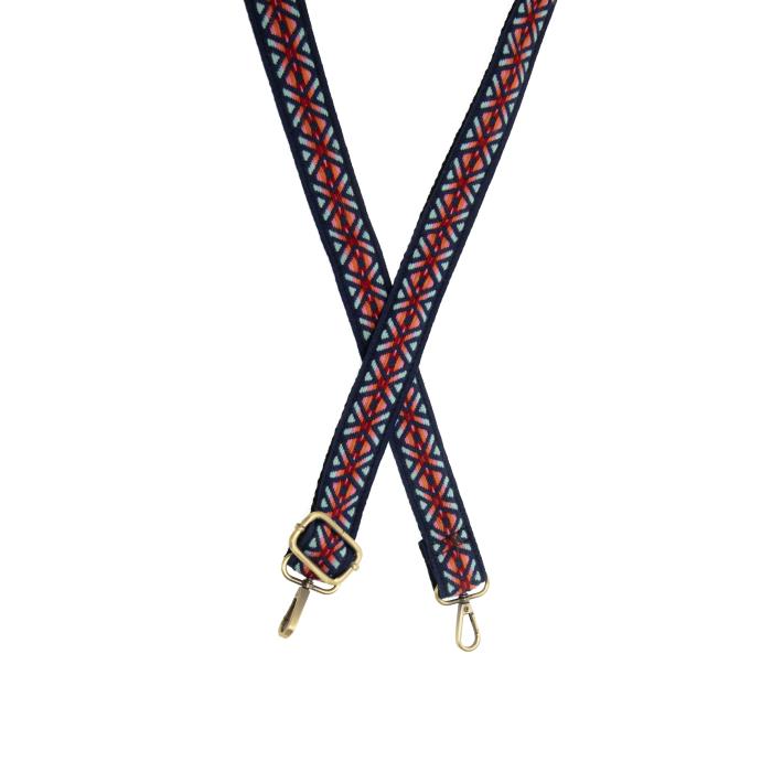 Multi Dimensional Geo Embroidered Guitar Strap