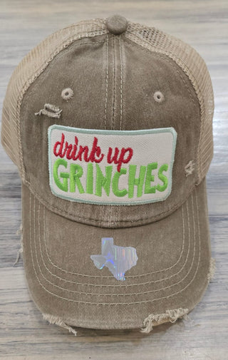 Lucky Girl Accessories - Hats drink up GRINCHES Baseball Hat