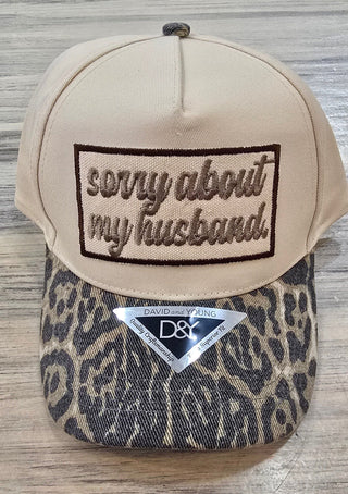 Lucky Girl Accessories - Hats sorry about my husband Baseball Hat