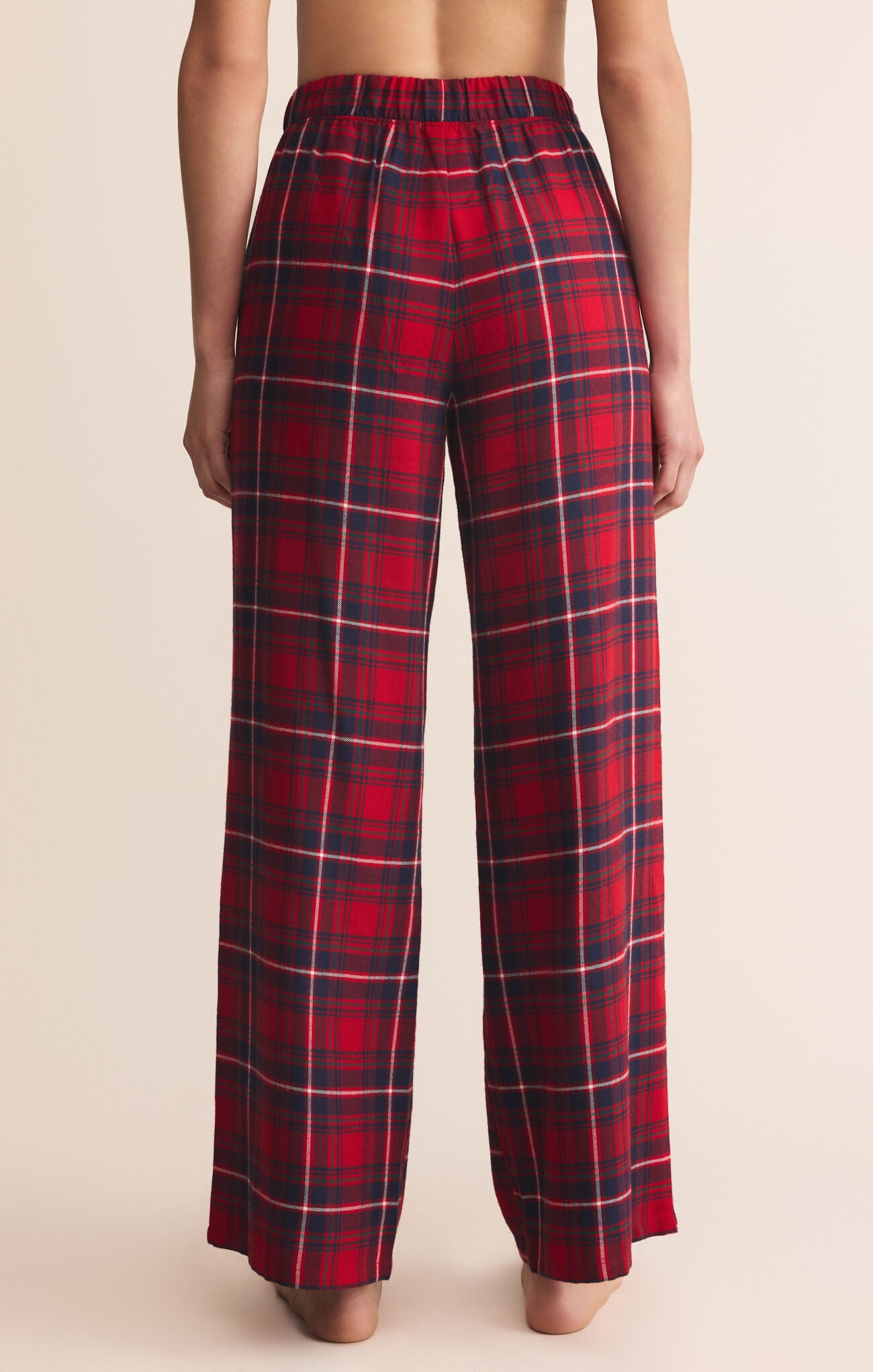 Sale Hangout Plaid Pant  Red