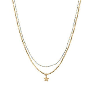 Meghan Browne Style Jewelry - Necklaces Boar Double Strand Necklace w/Starfish