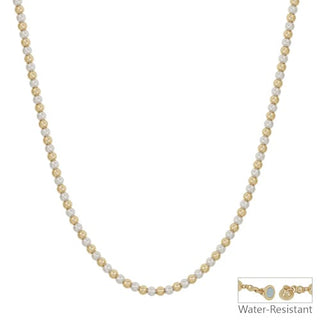 Meghan Browne Style Jewelry - Necklaces Elders Two-Tone Beaded Necklace w/Magnetic Clasp