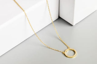 Meghan Browne Style Jewelry - Necklaces Gold Art Oval Necklace Silver or Gold