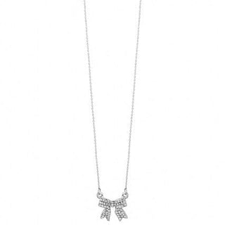 Meghan Browne Style Jewelry - Necklaces Silver Dora Bow Crystal Necklace Gold or Silver