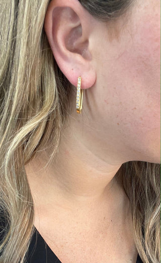 Moon Ryder accessories-earrings Sparkle 18K Gold Plated CZ Huggie Earrings