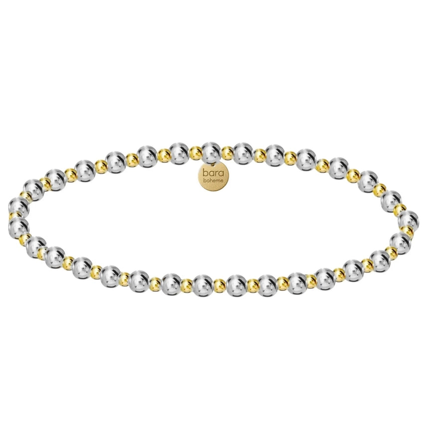 Nicole Two-Tone Stretchy Bracelet Silver/Gold