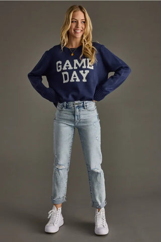 Panache Apparel Co Tops - Sweaters Sale Game Day Sweater Navy