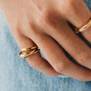 Pretty Simple Jewelry - Rings Layered in Diamonds Ring Gold
