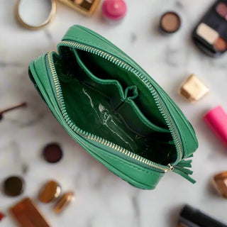 PurseN Home - Travel Glam Makeup Case  Emerald Velvet