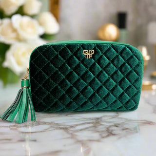 PurseN Home - Travel Glam Makeup Case  Emerald Velvet