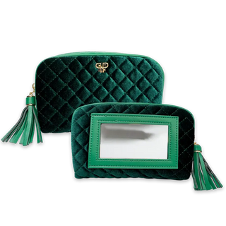 PurseN Home - Travel Glam Makeup Case  Emerald Velvet