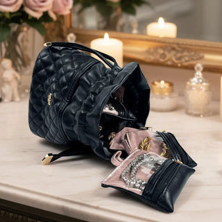 PurseN Home - Travel Ultra Jewelry Case Timeless Quilted Black
