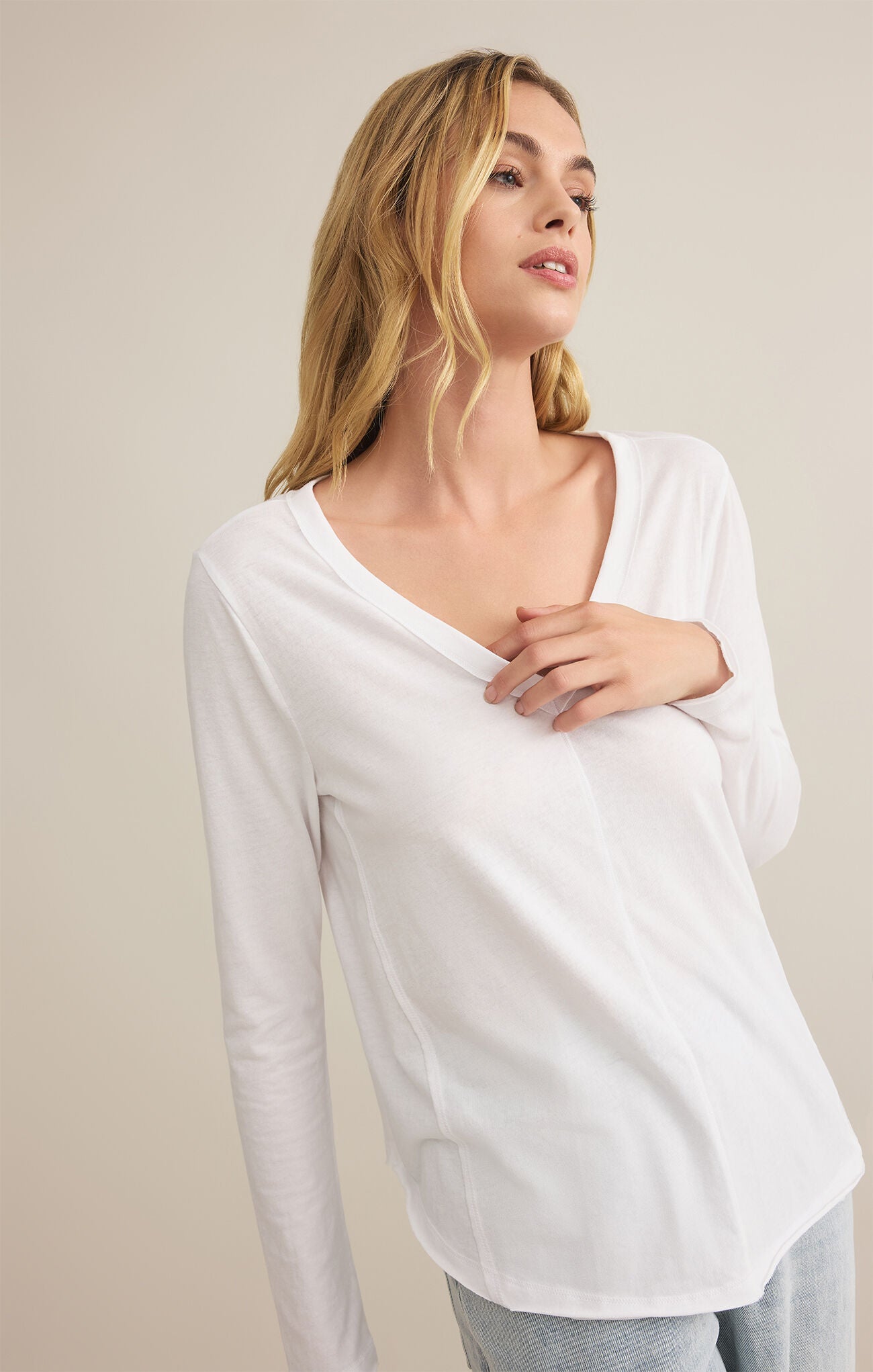 Sale Vail Long Sleeve Tee White