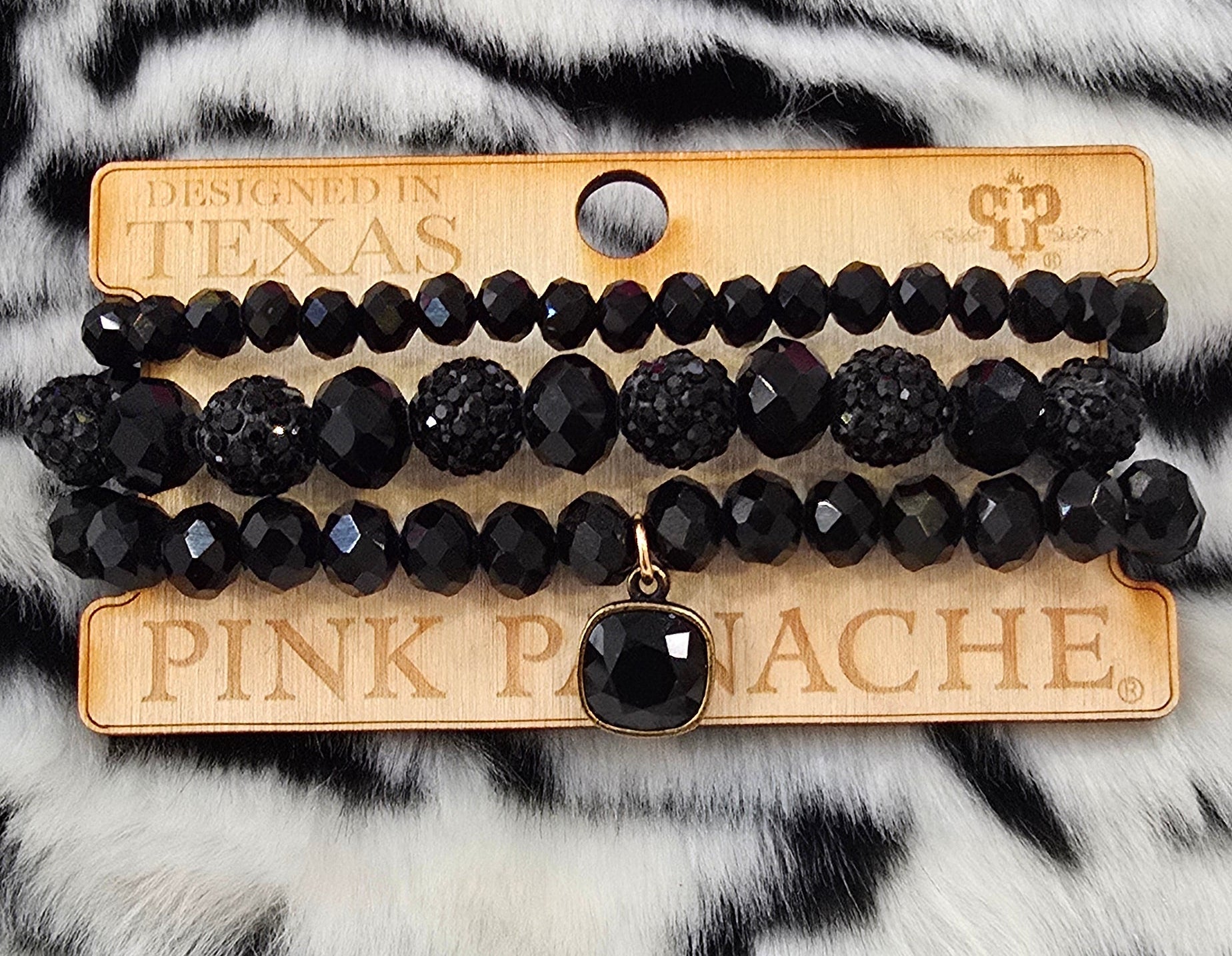 black stretch bracelets