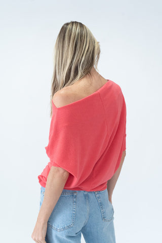 Six Fifty Clothing Tops - Blouse Anywhere Top Short Sleeve Tangerine
