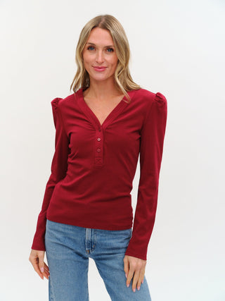 Six Fifty Clothing Tops - Blouse Xsm Sale Emily Long Sleeve Ribbed Top