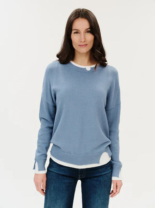 Six Fifty Clothing Tops - Sweaters Xsm Mar Long Sleeve Sweater Denim