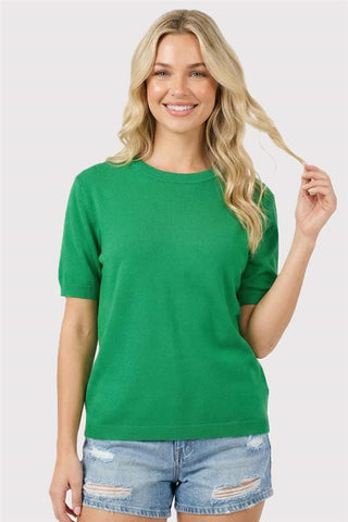 Staccato Tops - Sweaters Crew Neck Short Sleeve Sweater Green