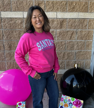 TWN Boutique Tops - Sweatshirt Sale Santa's Favorite Hot Pink Sweatshirt