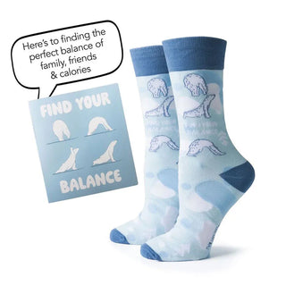 Two Left Feet Basics - Socks Here's to Finding the Perfect Balance Two Left Feet Holiday Gift Card & Sock Set 6 Designs