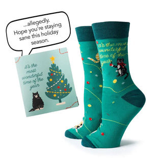 Two Left Feet Basics - Socks It's the Most Wonderful Time of the Year Two Left Feet Holiday Gift Card & Sock Set 6 Designs