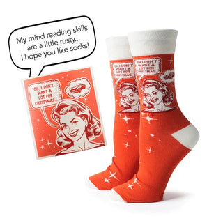 Two Left Feet Basics - Socks My Mind Reading Skills are a Little Rusty Two Left Feet Holiday Gift Card & Sock Set 6 Designs