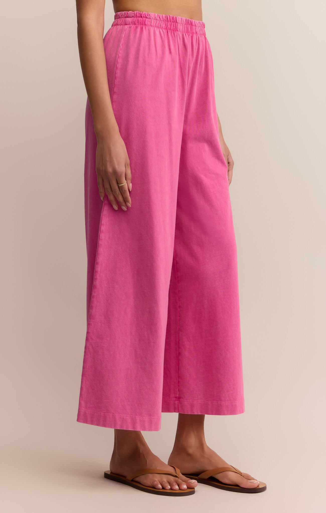Final Sale Scout Jersey Crop Flare Pant Island Pink