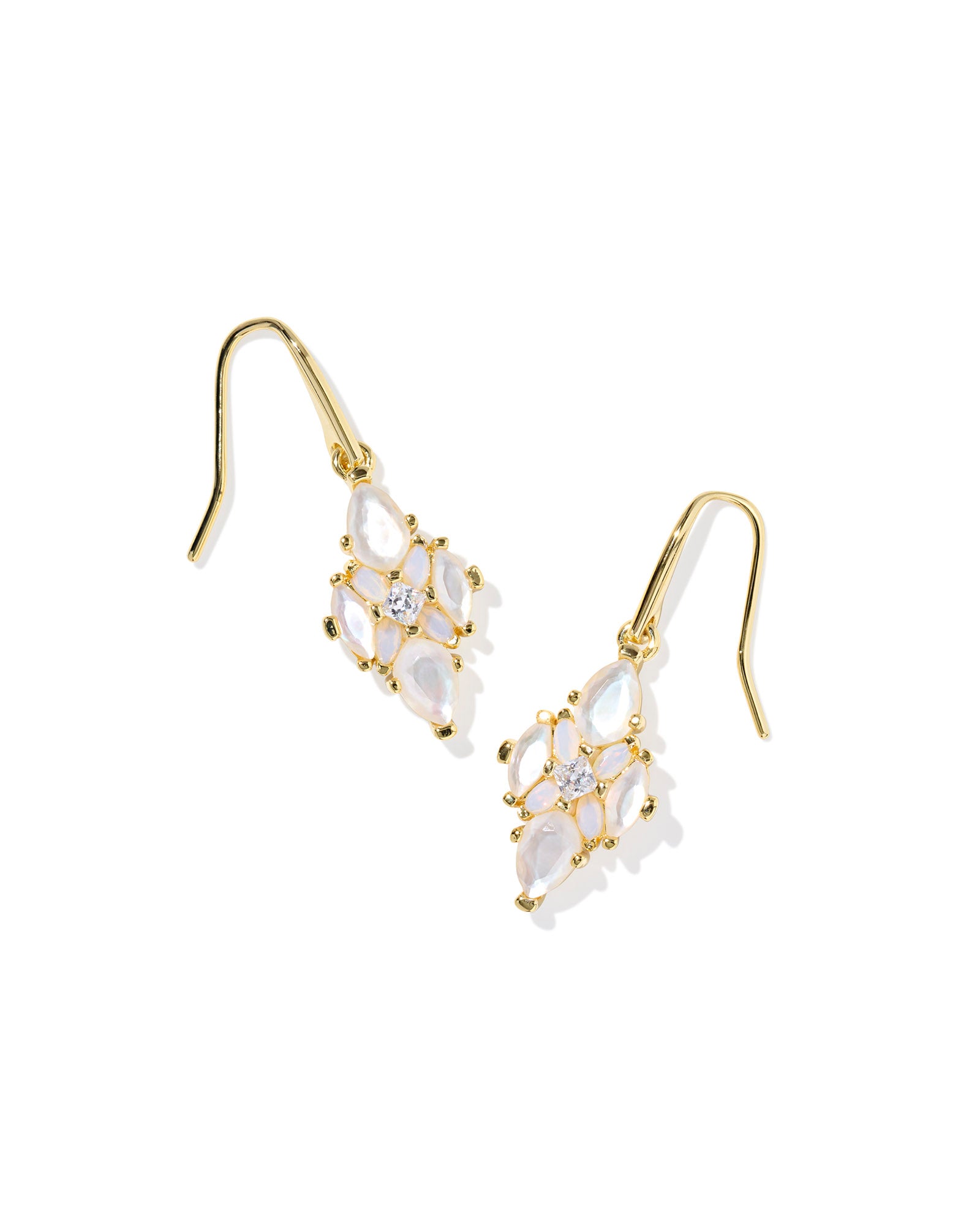 Sale Abbie Gold Crystal Drop Earrings  Neutral Mix