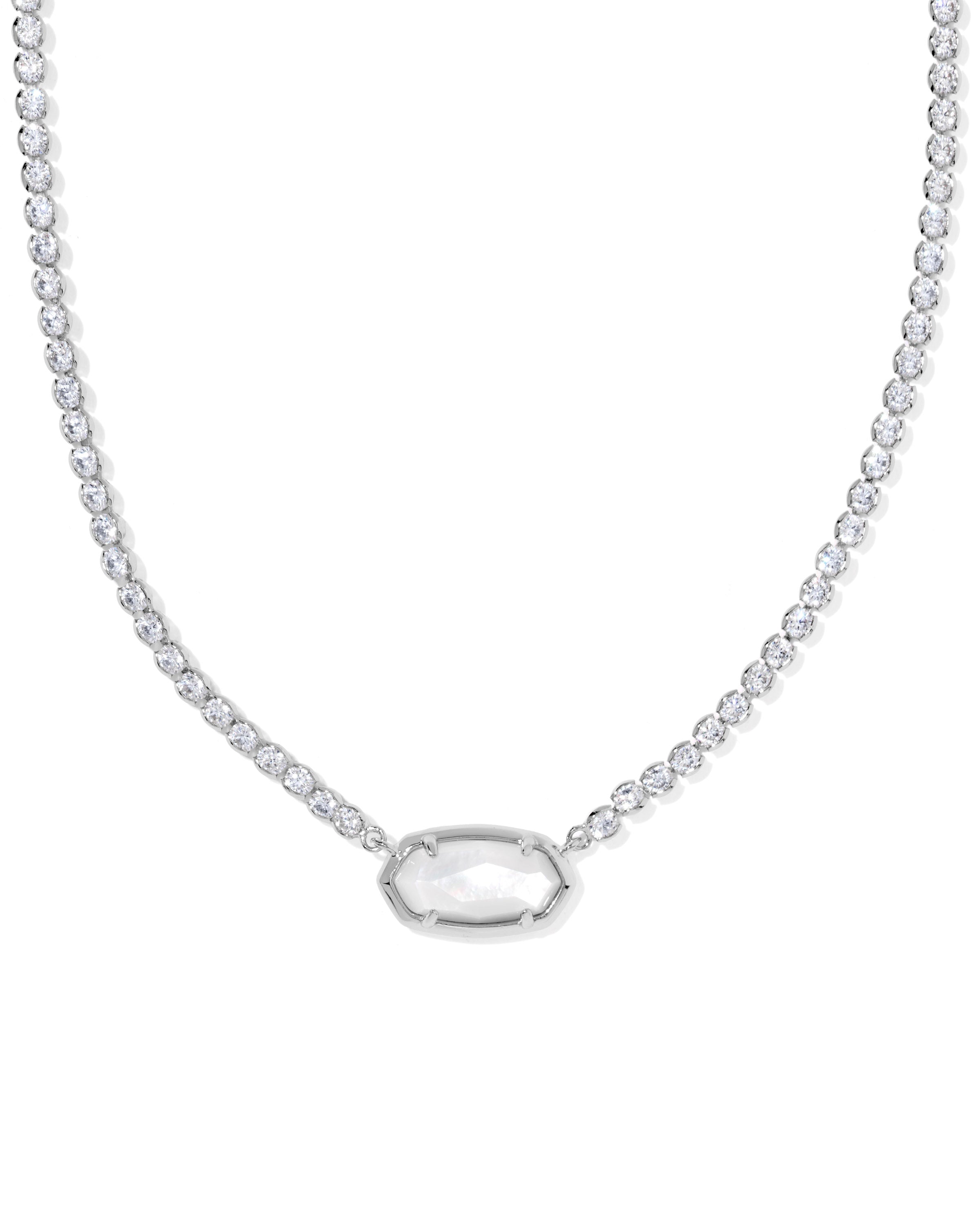 Elisa Silver Tennis Necklace