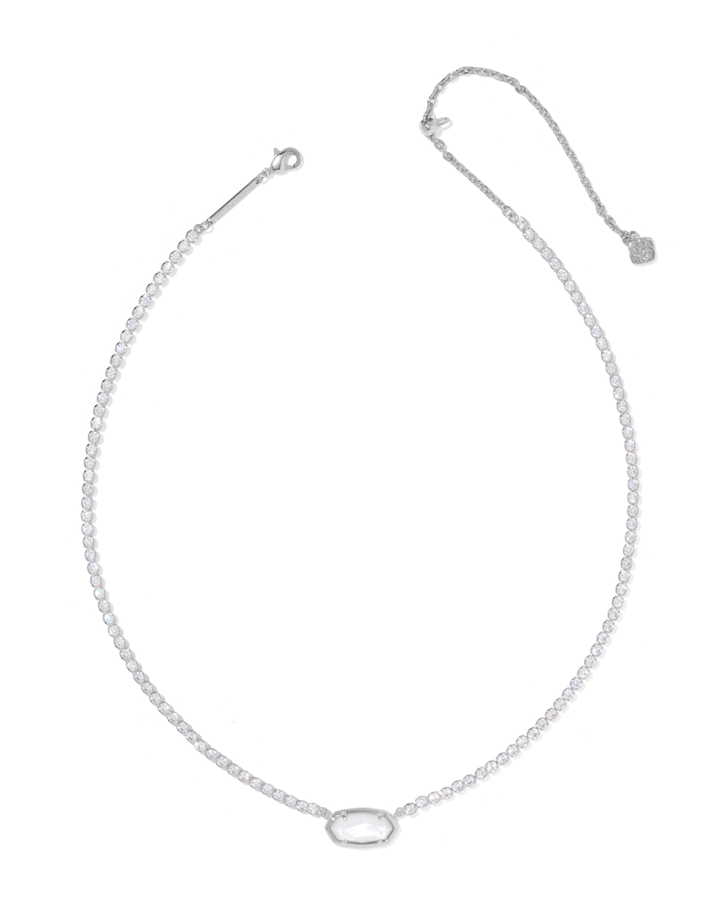 Elisa Silver Tennis Necklace