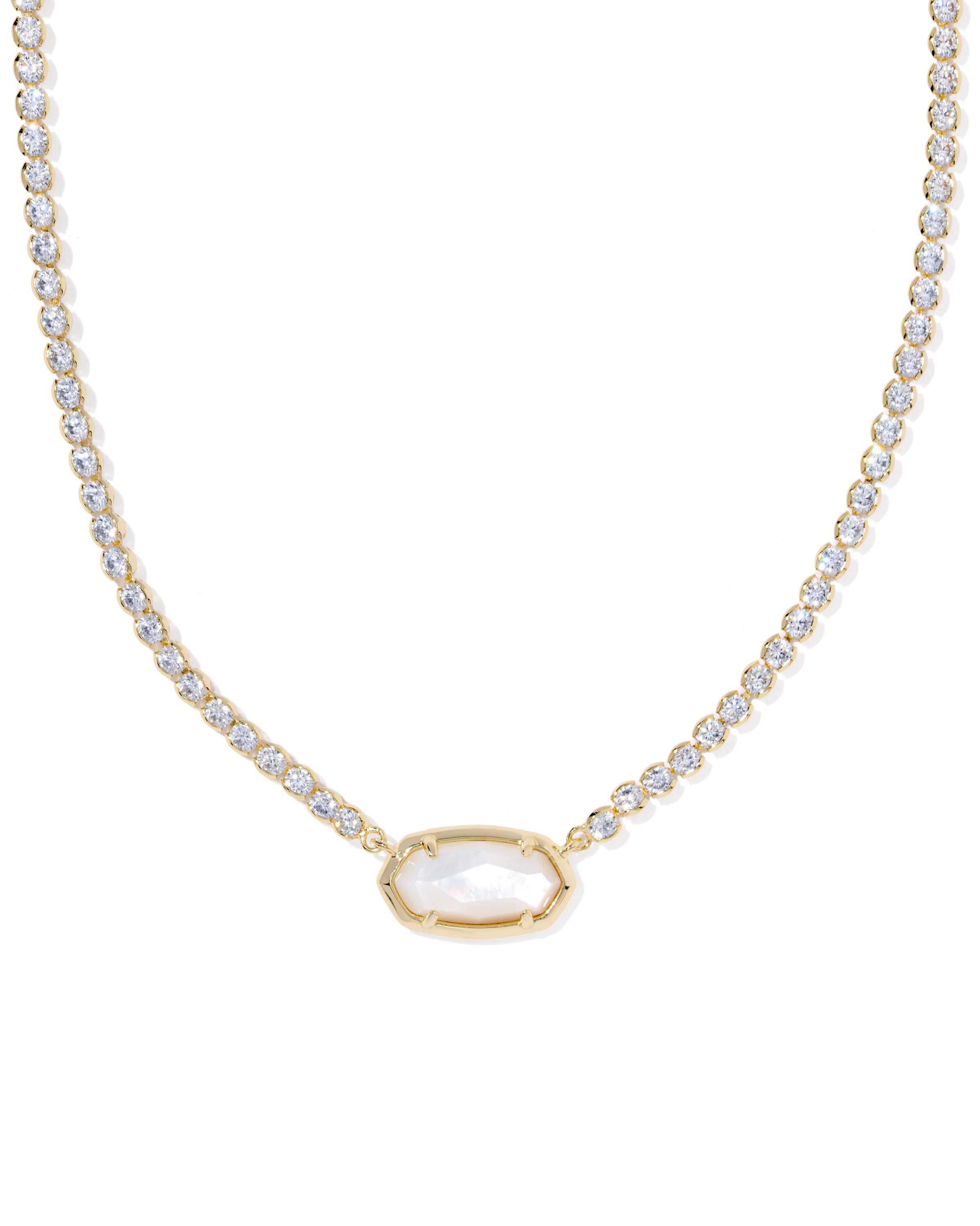 Elisa Gold Tennis Necklace
