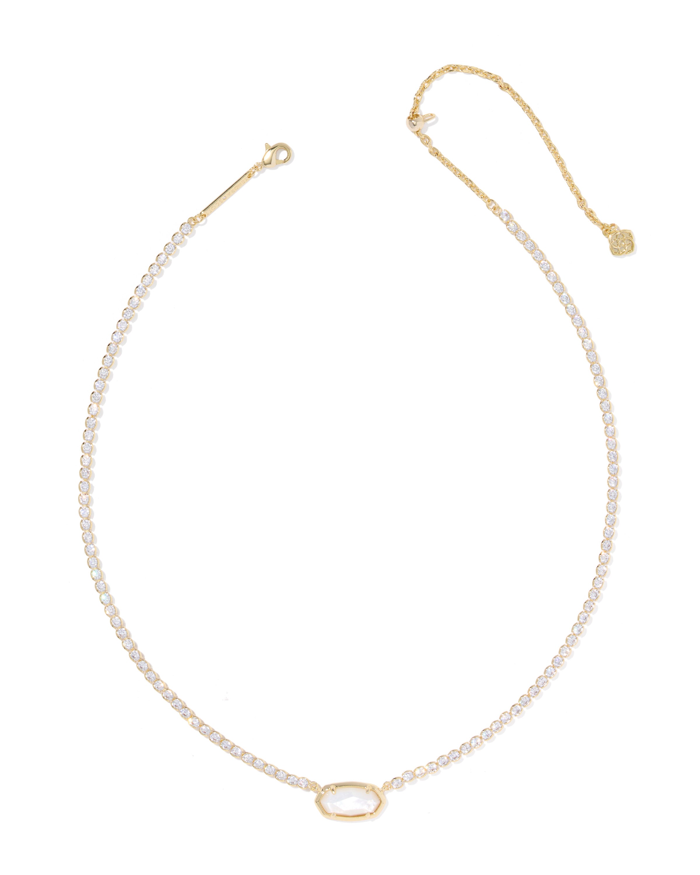 Elisa Gold Tennis Necklace