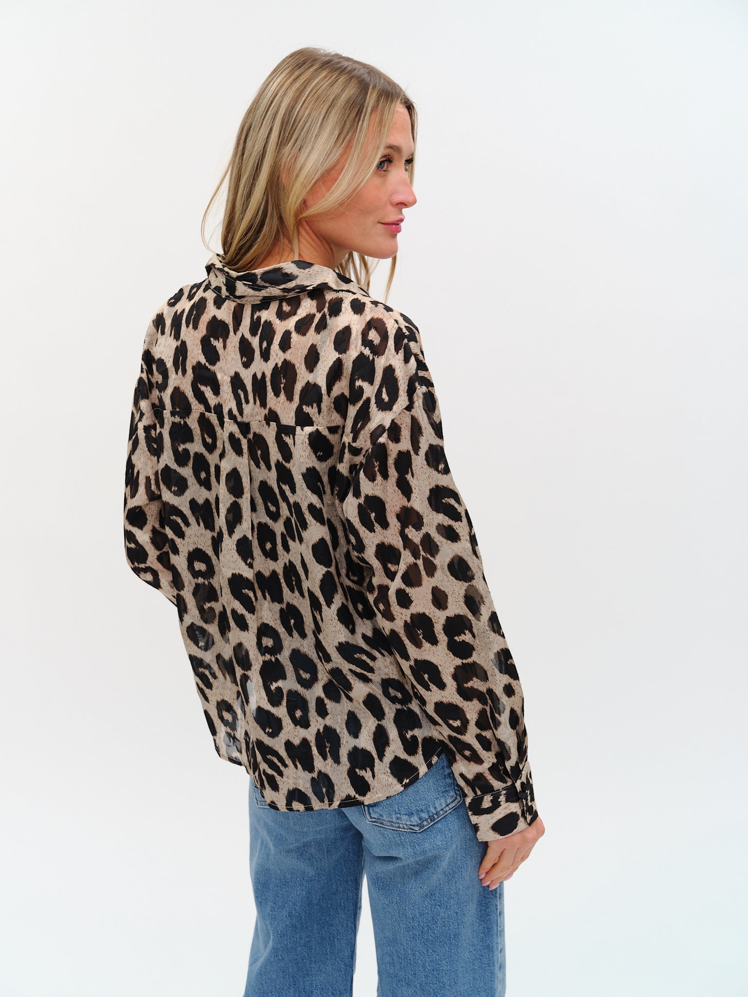 Zuri Long Sleeve Top Cheetah Print