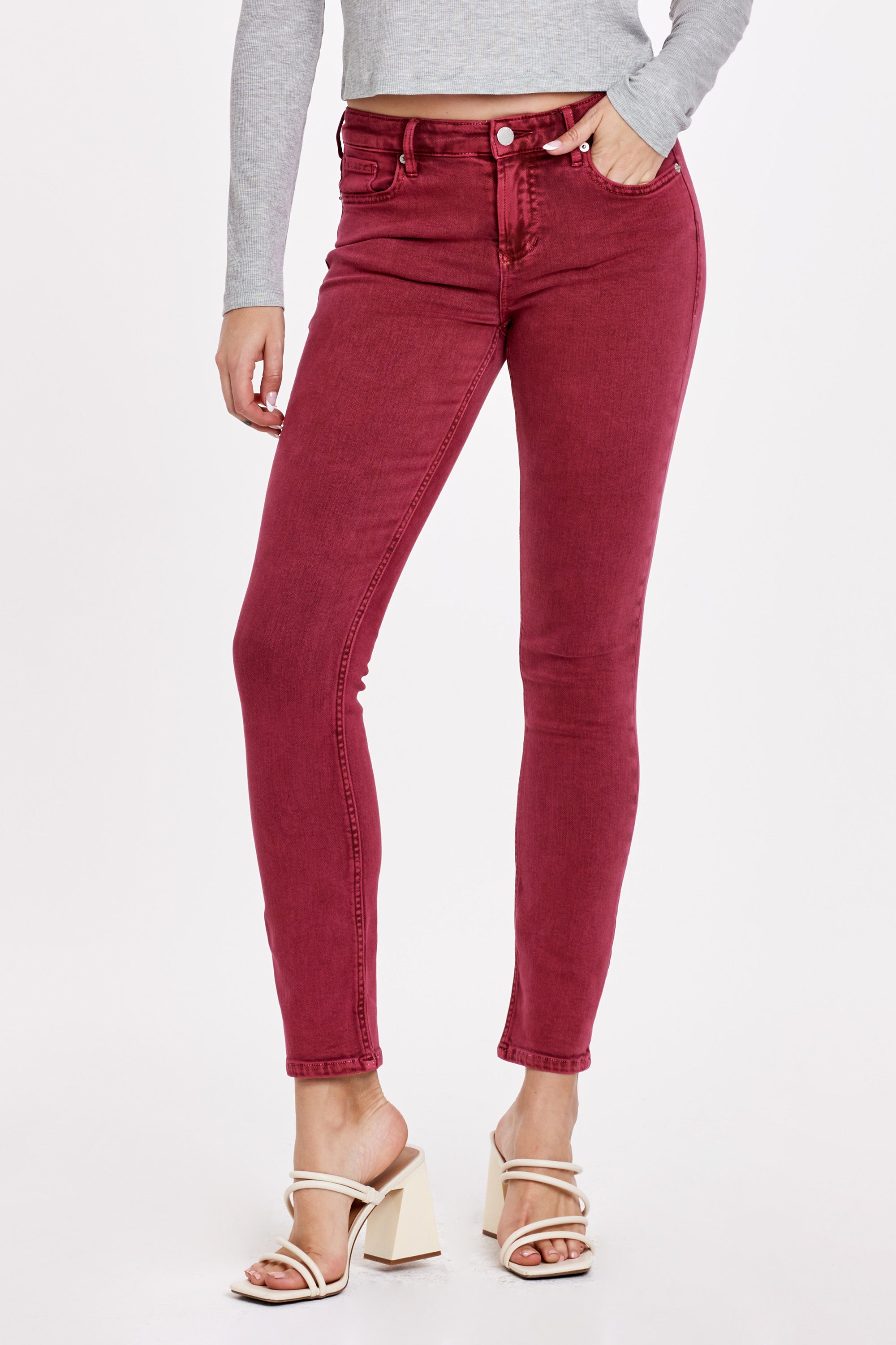 Final Sale Blaire High Rise Slim Straight Jean Ruby Falls