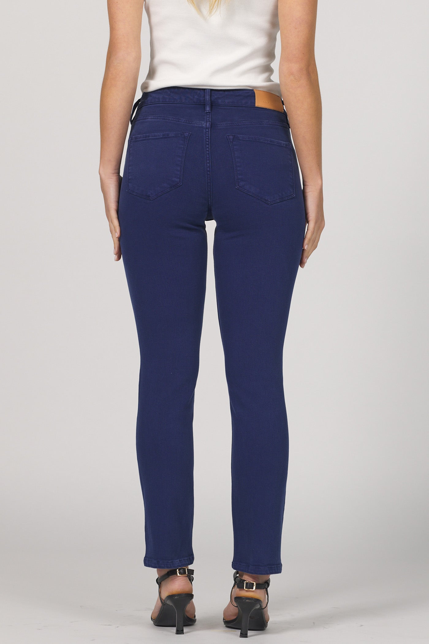 Blaire Mid-Rise Slim Straight Jeans Naval Academy