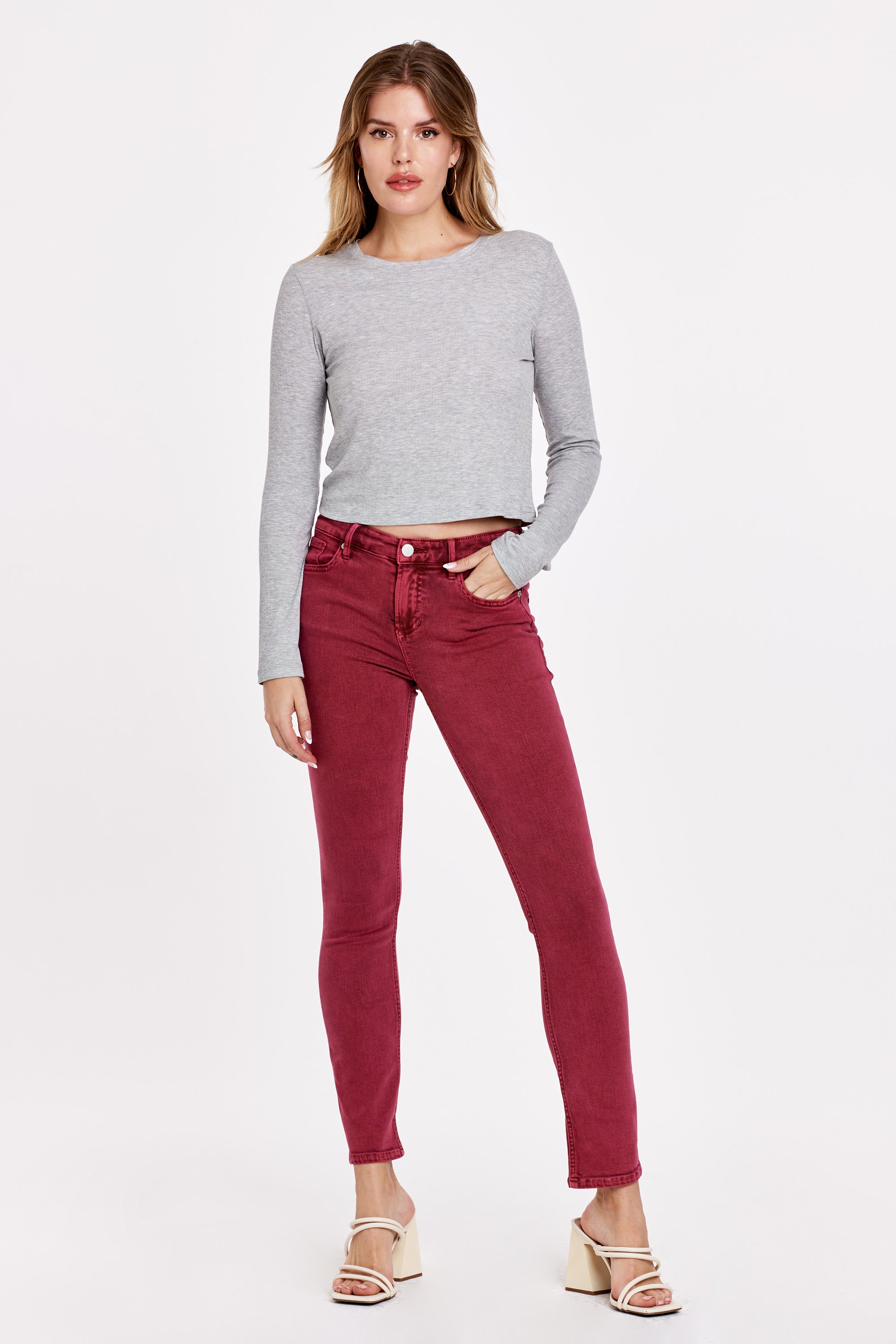 Final Sale Blaire High Rise Slim Straight Jean Ruby Falls