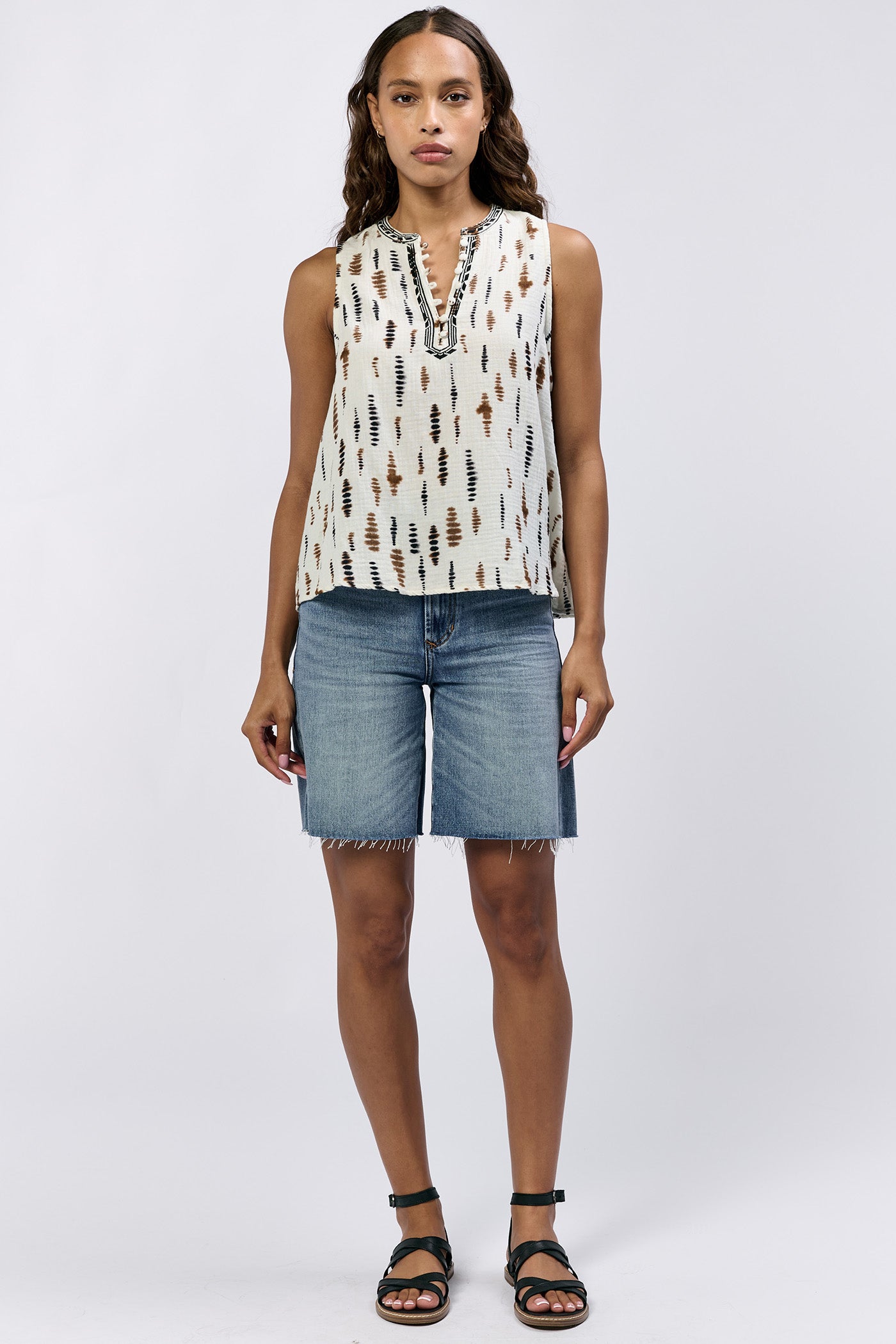 Final Sale Raja Printed Tank Top Mozambique