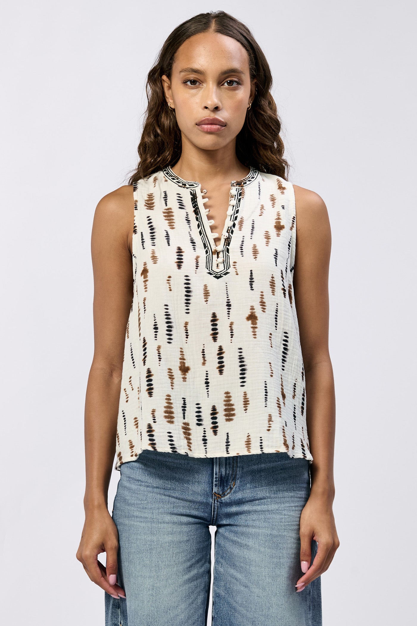 Final Sale Raja Printed Tank Top Mozambique